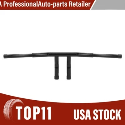 Black T Bars Handlebar 8" Rise For Harley Sportster Softail FLST FXST - Imagem 1 de 4