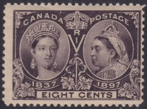 CANADA Sc#56.2MNH QUEEN VICTORIA 8¢ DARK VIOLET JUBILEE ISSUE - Picture 1 of 1