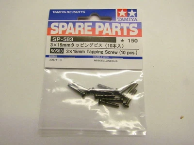 Tamiya 50583 RC 3x15mm Tapping Screw (10pcs) Set SP583 1/10 Car Spare Parts - Image 1 of 2