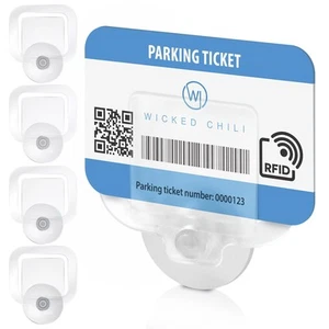 4X Permiso de Estacionamiento, Porta Billetes y Billetes para Parabrisas de Coche, Clips con Remo... - Imagen 1 de 7