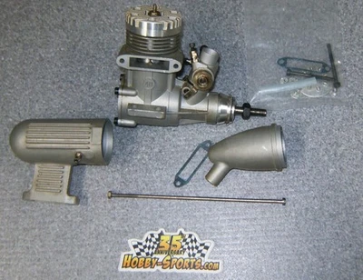 Magnum XL 40  Model Airplane Nitro Engine /Carb Exhaust Mounted But Never Used - Image 1 of 3