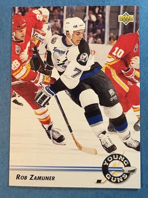 1992-93 Upper Deck #583 Young Guns ROOKIE Rob Zamuner Tampa Bay Lightning NHL - Image 1 of 2