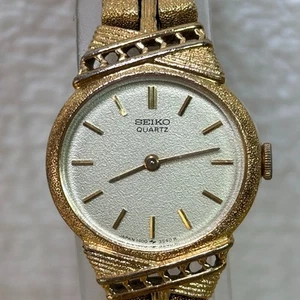 SEIKO Quartz 1400-6960 Gold vintage Watch From Japan - Picture 1 of 9
