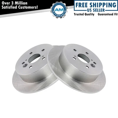 Rear Brake Rotors Set Solid For 2004-2005 Toyota RAV4 - Image 1 of 3