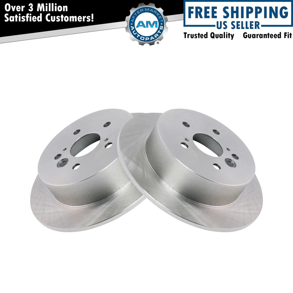 Conjunto de rotores de freio traseiro sólido para Toyota RAV4 2004-2005 - Imagem 1 de 3