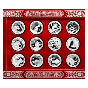 Canada 12-Coin Silver $15 Lunar Lotus Proof Set – Box & COA Included – Complete  - Picture 1 of 5