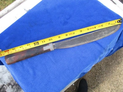 Cuchillo vintage hecho en casa de (? Cuchillo para maíz o tabaco de la Guerra Civil Sword Blade) Foto 1 de 4