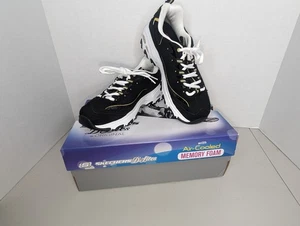 Skechers D'Lites Butterfly Moments Women's Black/Gold Beaded Embroidered Sz 7 - Picture 1 of 10
