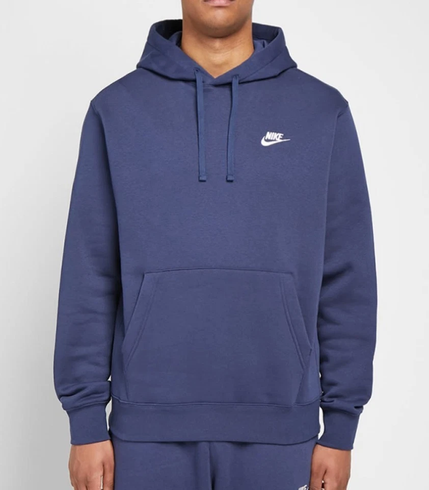Nike Sportswear Club Fleece Hoodie Sweatshirt Glacier Blue Mens Sz XL BV2654-474