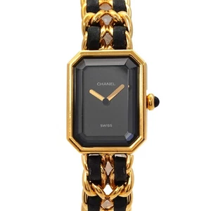CHANEL Premiere Size M H0001 Vintage Quartz Black Dial Ladies Watch 90303523 - Picture 1 of 6