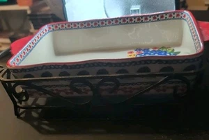 The Pioneer Woman Fiona Floral Rectangular Stoneware Baking Dish Pan 8"x 12"x 3 - Picture 1 of 8