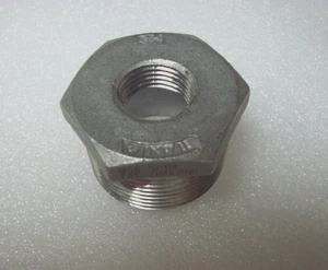1-1/4" x 1/2" Reducer Hex Bushing Male NPT x Female NPT 304 Stainless MSS SP114 - Picture 1 of 6