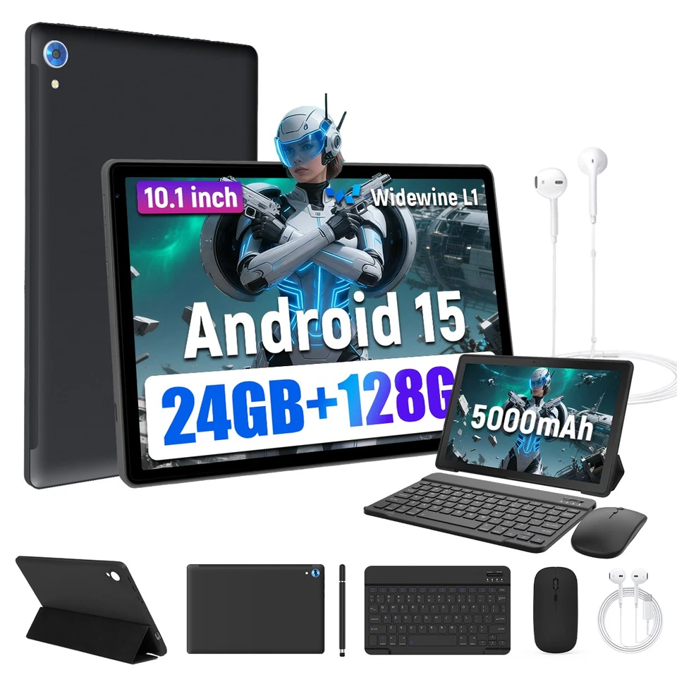 10/11" Android Tablet 32GB 64GB 128GB IPS Touchscreen Octa-core Processor Wi-Fi - Image 1 of 4