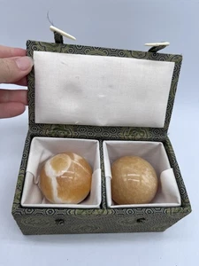 Bolas de masaje de salud chinas vintage material de mármol - Imagen 1 de 5
