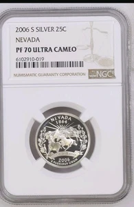 2006S NEVADA,  state silver Quarter, NGC, PF70, Ultra Cameo - Picture 1 of 4