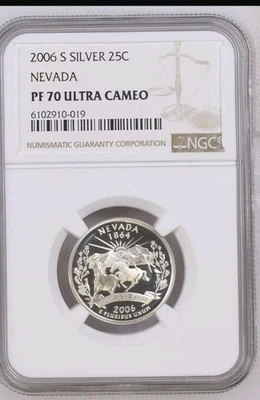 2006S NEVADA,  state silver Quarter, NGC, PF70, Ultra Cameo - Image 1 of 4