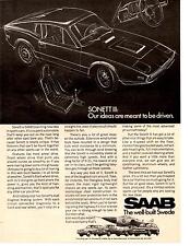 1970 SAAB SONETT III  ~ ORIGINAL PRINT AD