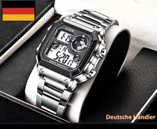 Uhr Luxus Sport Lige Armbanduhr Military Digital Armbanduhr Multifunktion silber