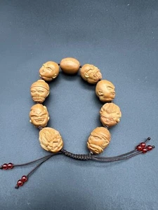 China Olive Dentoliva Hand Carved 🐉Dragon Ball Bracelet 17×21mm橄榄核手工雕刻七龙珠 - Picture 1 of 11