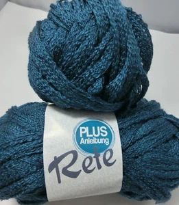 300 g LG RETE, Rüschengarn in leuchtendem Petrol, Fb 052 #3246 - Bild 1 von 3