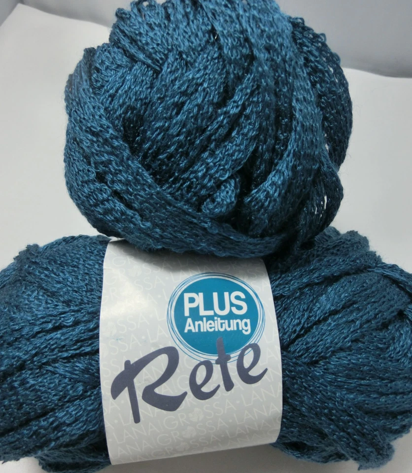 300 g LG RETE, Rüschengarn in leuchtendem Petrol, Fb 052 #3246 - Bild 1 von 3