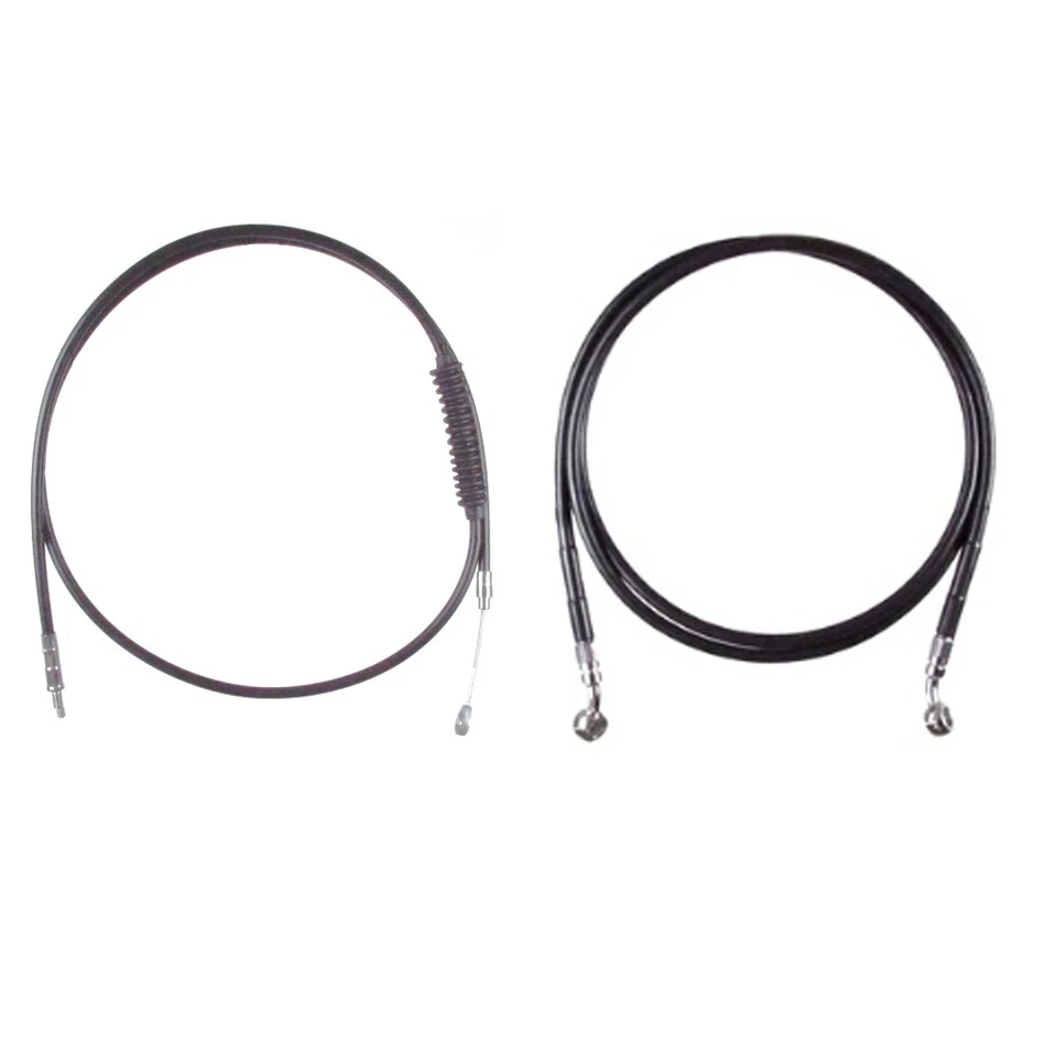 Black +10" Cable & Brake Line Bsc Kit 2016-2017 Harley-Davidson Softail No ABS - Изображение 1 из 1