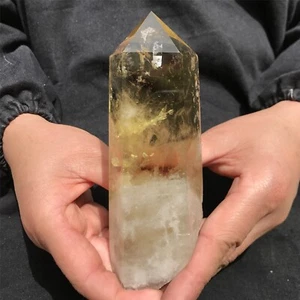 400g Natural Smoky Citrine obelisk Crystal energy column Reiki healing XA1169 - Picture 1 of 12