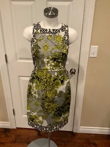 Weston Wear Anthropologie Aures Yellow, Black, & White Sheath Dress, Size 4 - Picture 1 of 7