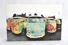 Vintage VW Bus Volkswagen Pop Art imprimé sur toile 12” x 8”