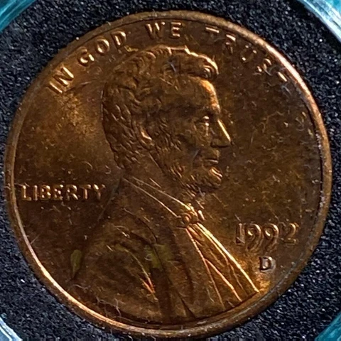 1992 d lincoln cent  Memorial Cent DDO, DDR Machine Doubling Little Corrosion Cover