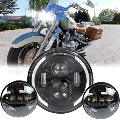 7-дюймовая светодиодная фара + проходные фары 4,5 дюйма для Yamaha Royal Star Venture XVZ1300 - Изображение 1 из 4
