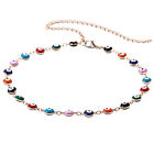 Boho Acrylic Beads Necklace Vintage Evil Eye Multicolor Jelwery Chain Women Gift