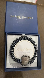Paige Harper Pair Of 2 Slider Bracelets Fine Silver Plated Sacred Stones - Picture 1 of 6