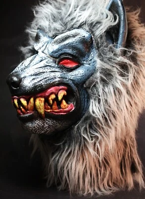 Hungry Aullador Hombre Lobo Halloween Disfraz Niño X-Grande Rojo Cuadros Top Máscara Foto 1 de 4