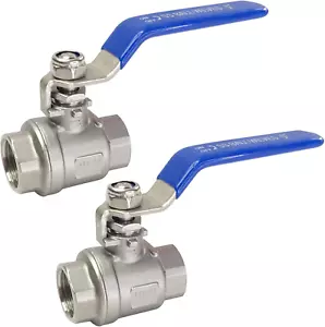 2 Stück 1/2" NPT Innengewinde Kugelhahn 316 SS für Wasser, Öl, Gas WOG1000 - Bild 1 von 12
