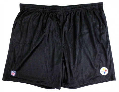 Pittsburgh Steelers NFL Reebok Sideline Mesh Black Athletic Shorts Cover