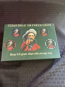 Accoutrements Texas Hold Em 11.5 Gram Poker Chips, 4 Colors w/ Storage Tray, - Picture 1 of 22