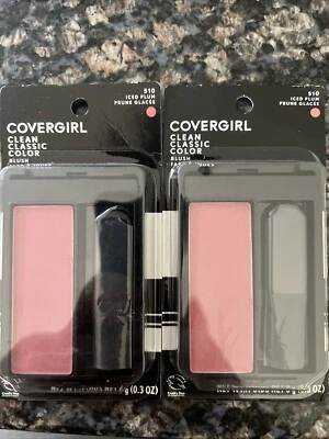 Lot of 2 Covergirl Clean Classic Color Blush | #510 Iced Plum | Sealed NEW - Image 1 of 2