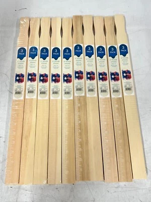 LOT OF 30 Rulers- 21"/ 100% Wood Paint Sticks/ Stirrers/ Garden/ Library Markers - Image 1 of 4