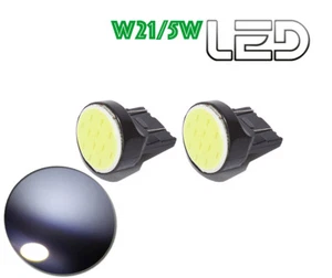 2 Ampoules LED COB T20 W21/5W Veilleuses position Jour diurne daylight - Foto 1 di 3