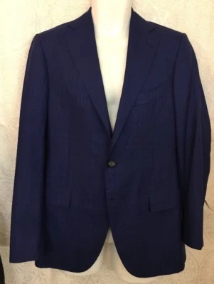 Chaqueta Cesare Attolini Azul Real y Azul Marino Lana Dos Botones Talla 39-40 Foto 1 de 4