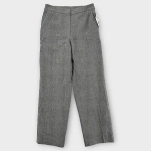 Liz Claiborne Lizsport Houndstooth Pants Womens 8P Petite Wool Blend Gray NWT - Picture 1 of 7