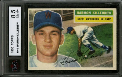 1956 TOPPS BASEBALL~#164~HARMON KILLEBREW~WASHINGTON NATIONALS~KSA 8.5 NM-MT+ - Image 1 of 2