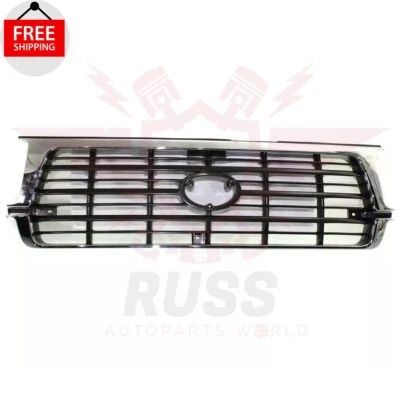 New Front Grille Grill Assembly Black & Chrome For 1995-1997 Toyota Land Cruiser Foto 1 de 4