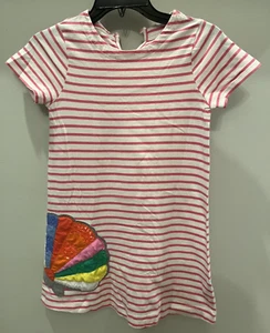 Mini Boden Girls Dress - Stripes / Shell / Rainbow - Girls Youth SIZE 9 - 10 - Picture 1 of 10