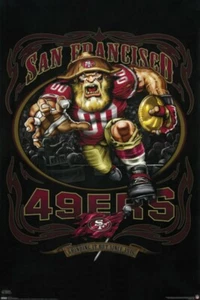 Póster de corredor de los 49ers de San Francisco 24 pulgadas x 36 pulgadas de la NFL equipo de fútbol americano decoración del hogar - Imagen 1 de 10