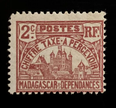 Madagascar Postage ~ Government Building ~ 4c Violet Stamp ~ Posted ~ 1908 ~ N86 - Image 1 of 2