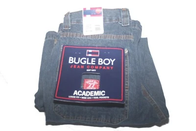 Vintage Bugle Boy Academic Jeans Mens 32 x 30 Denim Cargo Jeans Dark B NWT - Image 1 of 4