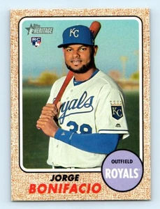 2017 Topps Heritage Jorge Bonifacio Rookie Kansas City Royals #559 - Picture 1 of 2
