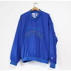 Vintage Detroit Pistons Basketball Pullover Jacket XL - Picture 1 of 4